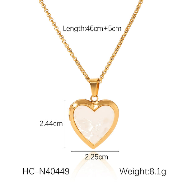 Stainless Steel And Titanium Steel Geometric Eightpointed Star Moon Magnetic Photo Box Pendant Necklace For Women With Electroplating And O Word Chain