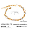 Stainless Steel And Titanium Steel Geometric Electroplated Jewelry Set With O Chain Women's