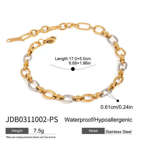 Stainless Steel And Titanium Steel Geometric Electroplated Jewelry Set With O Chain Women's