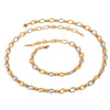 Stainless Steel And Titanium Steel Geometric Electroplated Jewelry Set With O Chain Women's