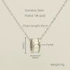 Stainless Steel And Titanium Steel Geometric Electroplating Pendant Necklace Jewelry