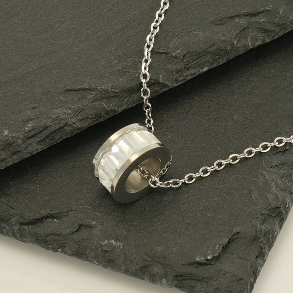 Stainless Steel And Titanium Steel Geometric Electroplating Pendant Necklace Jewelry