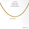Stainless Steel And Titanium Steel Geometric Fashion Rice Oval Beads Necklace Unisex Electroplating