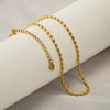 Stainless Steel And Titanium Steel Geometric Fashion Rice Oval Beads Necklace Unisex Electroplating