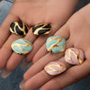 Stainless Steel And Titanium Steel Geometric Female Retro Fashion Earrings With Electroplating