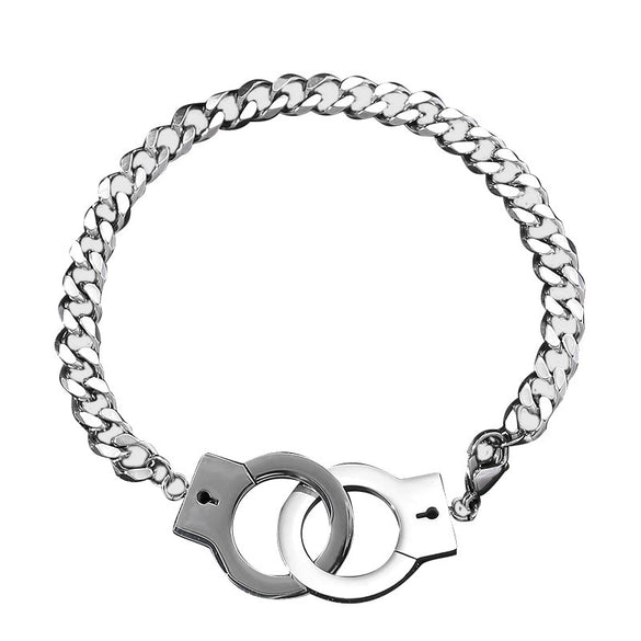 Stainless Steel And Titanium Steel Geometric Handcuffs Style Jewelry For Men And Women With Electroplating Treatment