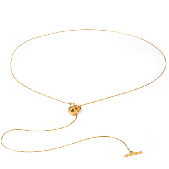 Stainless Steel And Titanium Steel Geometric Jewelry Dualuse Necklace And Bracelet With Electroplating And Ball Chain Style For Women