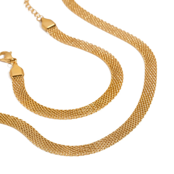 Stainless Steel And Titanium Steel Geometric Joker Pearl Chain Necklace Electroplating Jewelry Wholesale