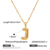 Stainless Steel And Titanium Steel Geometric Letter Necklace Pendant With Electroplating For Women