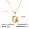Stainless Steel And Titanium Steel Geometric Letter Necklace Pendant With Electroplating For Women