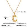 Stainless Steel And Titanium Steel Geometric Letter Necklace Pendant With Electroplating For Women