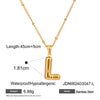 Stainless Steel And Titanium Steel Geometric Letter Necklace Pendant With Electroplating For Women