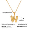 Stainless Steel And Titanium Steel Geometric Letter Necklace Pendant With Electroplating For Women