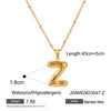 Stainless Steel And Titanium Steel Geometric Letter Necklace Pendant With Electroplating For Women