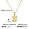 Stainless Steel And Titanium Steel Geometric Letter Necklace Pendant With Electroplating For Women