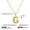 Stainless Steel And Titanium Steel Geometric Letter Necklace Pendant With Electroplating For Women