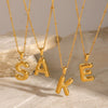 Stainless Steel And Titanium Steel Geometric Letter Necklace Pendant With Electroplating For Women