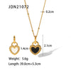Stainless Steel And Titanium Steel Geometric Love Pendant Necklace For Women With Electroplating Treatment