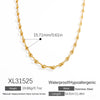 Stainless Steel And Titanium Steel Geometric Minimalist Pendant Necklace Electroplated With 18K Real Gold