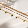 Stainless Steel And Titanium Steel Geometric Multilayer Stacked Clavicle Necklace For Women With Electroplating