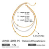 Stainless Steel And Titanium Steel Geometric Multilayer Stacked Clavicle Necklace With Electroplating For Women