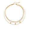 Stainless Steel And Titanium Steel Geometric Multilayer Stacked Necklace With Electroplating For Women
