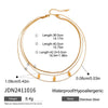 Stainless Steel And Titanium Steel Geometric Multilayer Stacked Necklace With Electroplating For Women