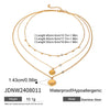 Stainless Steel And Titanium Steel Geometric Multilayer Women's Necklace With Electroplating