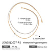 Stainless Steel And Titanium Steel Geometric Overlapping Multilayer Clavicle Chain Necklace For Women With Electroplating