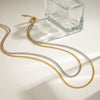 Stainless Steel And Titanium Steel Geometric Overlapping Multilayer Clavicle Chain Necklace For Women With Electroplating