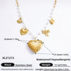 Stainless Steel And Titanium Steel Geometric Pendant Clavicle Chain Necklace With 18K Gold Electroplating For Women