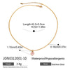 Stainless Steel And Titanium Steel Geometric Pendant Necklace With Electroplating For Women