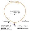 Stainless Steel And Titanium Steel Geometric Pendant Necklace With Electroplating For Women