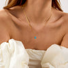 Stainless Steel And Titanium Steel Geometric Pendant Necklace With Electroplating For Women
