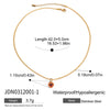 Stainless Steel And Titanium Steel Geometric Pendant Necklace With Electroplating For Women