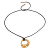 Stainless Steel And Titanium Steel Geometric Pendant Necklace With Electroplating Treatment For Women