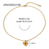 Stainless Steel And Titanium Steel Geometric Pendant Necklace With Red Agate Electroplating Style For Women