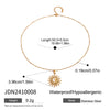 Stainless Steel And Titanium Steel Geometric Star Moon Pendant Pearl Multilayer Overlapping Necklace For Women With Electroplating