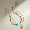 Stainless Steel And Titanium Steel Geometric Style Angel Pendant Necklace With Electroplating Treatment