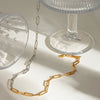 Stainless Steel And Titanium Steel Geometric Style Necklace With Regular Chain And Electroplating Treatment For Women