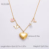 Stainless Steel And Titanium Steel Geometric Sunflower Tarot Pendant Clavicle Chain Jewelry For Women With Electroplating