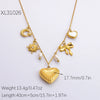 Stainless Steel And Titanium Steel Geometric Sunflower Tarot Pendant Clavicle Chain Jewelry For Women With Electroplating