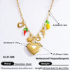 Stainless Steel And Titanium Steel Geometric Sunflower Tarot Pendant Clavicle Chain Jewelry For Women With Electroplating
