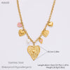 Stainless Steel And Titanium Steel Geometric Sunflower Tarot Pendant Clavicle Chain Jewelry For Women With Electroplating