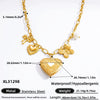 Stainless Steel And Titanium Steel Geometric Sunflower Tarot Pendant Clavicle Chain Jewelry For Women With Electroplating
