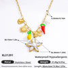 Stainless Steel And Titanium Steel Geometric Sunflower Tarot Pendant Clavicle Chain Jewelry For Women With Electroplating