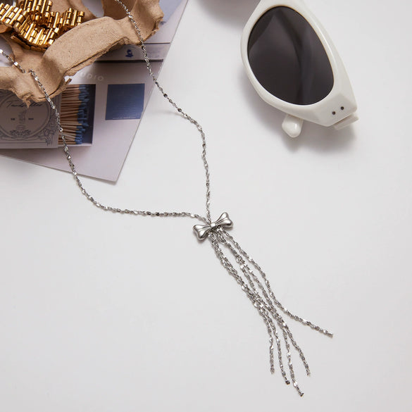 Stainless Steel And Titanium Steel Geometric Tassel Necklace Electroplating Women's Jewelry