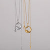 Stainless Steel And Titanium Steel Geometric Wave Pendant Necklace With Ochain Electroplated Simple Natural Style Unisex