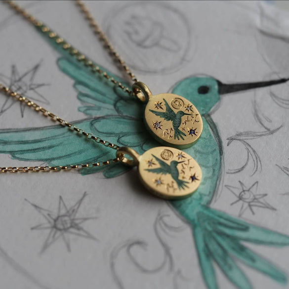 Stainless Steel And Titanium Steel Hand Painted Geometric Flower Pendant Necklace For Women With Electroplating
