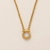 Stainless Steel And Titanium Steel Hand Painted Geometric Flower Pendant Necklace For Women With Electroplating